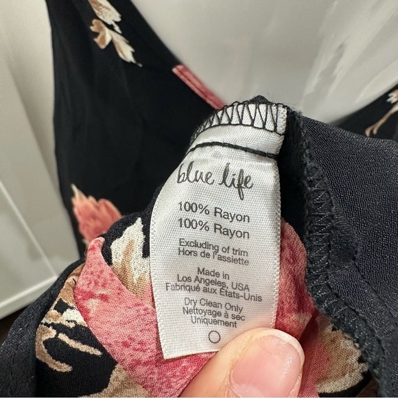 Blue Life Boho Beauty Maxi Dress In Red Floral Size Extra Small - Picture 5 of 7